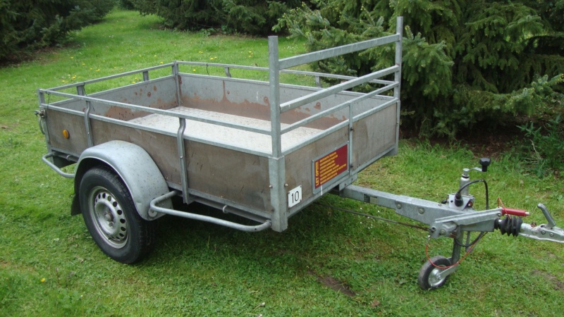 enkel-as power trailer geremd (verhuur)